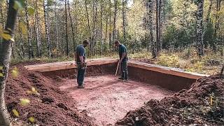 Two Men Build HUGE CABIN Underground  Start to Finish by lifeinthesiberianforest1 [upl. by Ailak231]