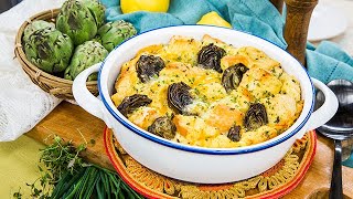 Mary Beth Albrights Baby Artichoke Bread Pudding  Home amp Family [upl. by Aissela964]