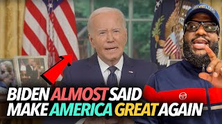 Biden ALMOST Said quotMake America Great Againquot While Addressing Assassination Attempt Against Trump 😳 [upl. by Teplitz]