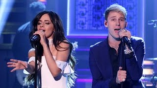 Camila Cabello amp MGK Perform quotBad Thingsquot On Fallon amp Play Would You Rather [upl. by Golding]