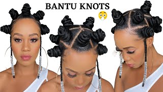 🔥 BANTU KNOTS ON NATURAL HAIR  Protective Style  Tupo1 [upl. by Dorothee379]