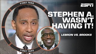 Stephen A Smith CHASTISES LeBron for how he handled Dillon Brooks  First Take [upl. by Anrym]