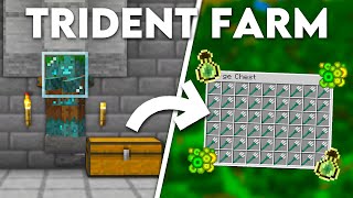 Easy Drowned Trident Farm in Minecraft Bedrock 121 MCPEXboxPS4Nintendo SwitchWindows10 [upl. by Nallaf960]