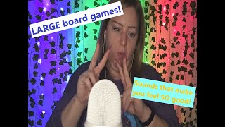 ASMR Blue Yeti SctachingTapping on my LARGE board games [upl. by Ripleigh]