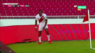 Perú vs Ecuador el GOLAZO de Advíncula tras pase gol de Lapadula  Clasificatorias Qatar 2022 [upl. by Osei]