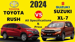 2024 Suzuki XL7 vs Toyota Rush  2024 XL7 vs Rush  Car Comparison [upl. by Lundin]