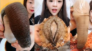 Chinese Girl Eat Geoducks Delicious Seafood 011  Seafood Mukbang Eating Show [upl. by Walther]