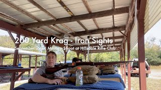 200 Yard Krag  Iron Sights  September 2024 Military Shoot at Hillsdale Rifle Club [upl. by Yotal]