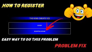 HOW TO FIX REGISTER PROBLEM II HOW TO REGISTER THEKINGCHEATS V22 HACK howtoregisterthekingcheatsv2 [upl. by Zolnay980]