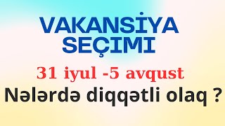 VAKANSİYA SEÇİMİ ZAMANI NECƏ EDƏK NƏLƏRƏ FİKİR VERƏK Məsləhət [upl. by Kezer830]