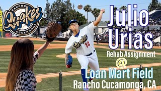 Julio Urias Rehabs With The Quakes 62523 [upl. by Ahsimak687]