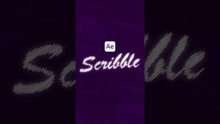 Scribble Text Effect in After Effects  aftereffectstutorial youtubeshorts shorts [upl. by Atnoek420]