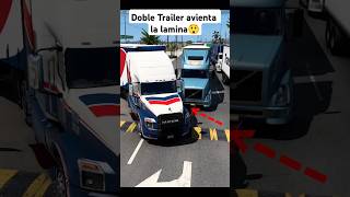 Camión avienta la lámina 😲😯 truck simulator trailer american camion [upl. by Sitto]