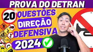 SIMULADO DO DETRAN 2024  REVISÃO DE 20 QUESTÕES  DIREÇÃO DEFENSIVA DETRAN 2024 [upl. by Mercer]