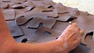 Handmade Tiles for Shower Wall Part 1 claywmv [upl. by Marquardt]