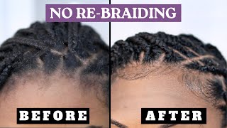 How To Refresh Knotless Braids and Box Braids  NO REBRAIDING [upl. by Yatnuahs]