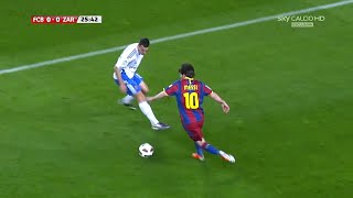 Lionel Messi vs Real Zaragoza Home 201011 English Commentary HD 1080i [upl. by Aniretak]