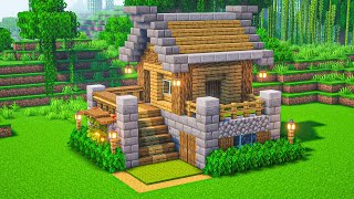 Minecraft How To Build a Survival Wooden House  Tutorial [upl. by Adali]