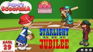 Papas Scooperia Unlock All Starlight Jubilee Toppings  Rank 29 Watermelon Master  Day 61 62 63 [upl. by Qifar990]