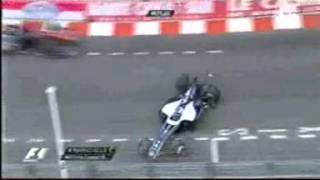 F1 2010  Monaco Grand Prix  Crash Rubens Barrichello [upl. by Madea287]