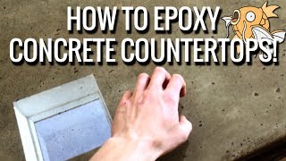 How to Epoxy  Seal a Concrete Worktop  Countertop with Glasscast 3 Epoxy Resin [upl. by Domenech963]