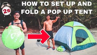 How To Set Up and Fold a Pop Up 2 Seconds Tent [upl. by Etteniuq821]