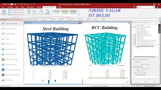 Steel Building Vs RCC Building Time History Analysis [upl. by Hanonew153]