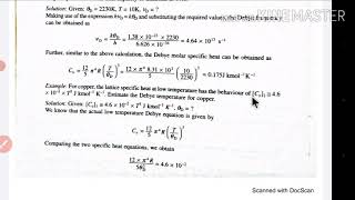 Solved problem from Debye model [upl. by Ecital]