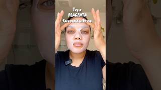 TRYING skincare I got in Korea PLACENTA face mask koreanskincare skincare koreanskin skincare [upl. by Eidurt]