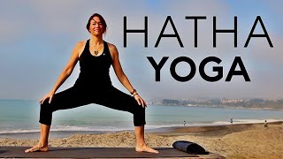 1 hour Hatha Yoga full class  Fightmaster Yoga Videos [upl. by Idnahr]