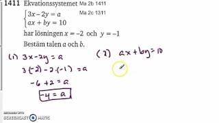 Matematik 5000 Ma 2c Kapitel 1 Ekvationssystem Grafisk lösning 1311 [upl. by Tana513]