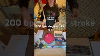 200 bpm single stroke roll drummer drums snare snaredrum rudiments drumloops [upl. by Godrich8]