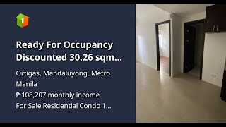 Ready For Occupancy Discounted 3026 sqm 1bedroom Residential Condo Renttoown [upl. by Hplodur]