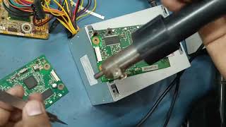 Hp laserjet 10201022 red light error logic card repair [upl. by Lesak]