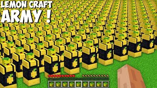 What if I SPAWN A LEMON CRAFT ARMY in Minecraft  1000 OF MY CLONES [upl. by Baerl]