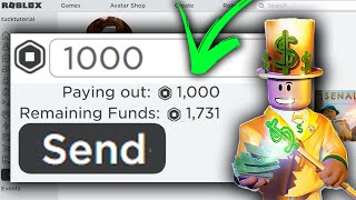 How To Give Robux To Friends Full Guide  Send Robux To Friends Easily [upl. by Eelrak]