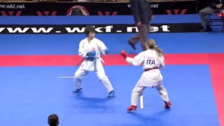 Miki Kobayashi vs Sara Cardin  Belgrade 2010 Female Kumite Final 55kg  WORLD KARATE FEDERATION [upl. by Willett]