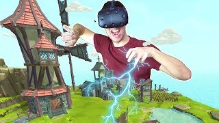 BECOMING THE ALL POWERFUL GOD OF A CIVILIZATION IN VR  Townsmen VR HTC VIVE Gameplay [upl. by Anitsirt95]