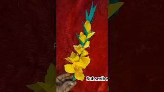 How to make Gladiolus flower out of paper ll easy paper flower diy paper Gladiolus flowers [upl. by Eleahcim]