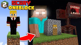 One Block Skyblock But I Added More Scary Mods [upl. by Aicenet]