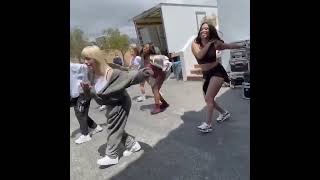 Billie Eilish dancing Behindthescenes with the Lost Cause girls on set for the music video [upl. by Nnaarat]