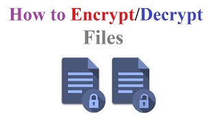 how to encryptdecrypt files on windows [upl. by Addy]