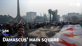 🔴LIVE View of Umayyad Square in Damascus after rebels topple Assad I AFP [upl. by Katinka928]