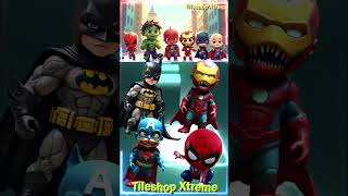 Team Avengers Part 2 Spiderman🆚 Batman🆚 Ironman🆚 Captain America Transform coffindance tileshop [upl. by Torto]