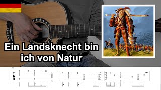 Ein Landsknecht bin ich von Natur  fingerstyle guitar TAB [upl. by Airamzul]