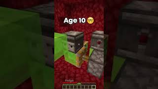 Crossing Lava At Different Ages 🤔 Worlds Smallest Violin shorts minecraft memes shortvideo [upl. by Aihtenak]