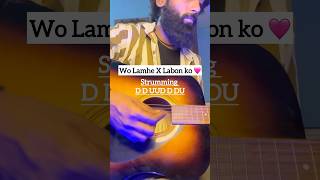 Impressive songs on guitar  Easiest guitar tutorial  Wo lamhe X labon ko shorts [upl. by Coffey356]