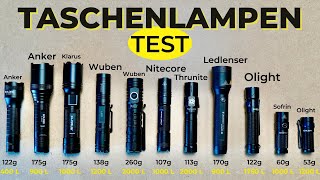 11 Taschenlampen im Test  Das sind die BESTEN [upl. by Hamitaf]