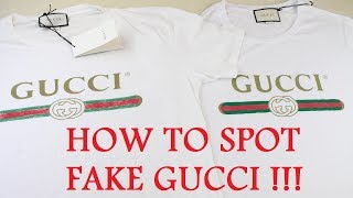 HOW TO SPOT A FAKE GUCCI T SHIRT  Authentic vs Replica Gucci Guide [upl. by Yerot]