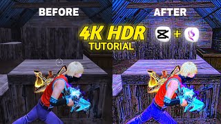 Freefire HDR Quality Tutorial By SDRYT1  How To Increase Freefire Video Quality 🔥 [upl. by Dranyam]